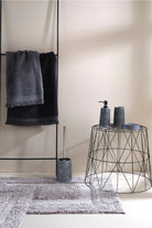 Irya-Vivian 2’li Takım Banyo Paspası %100 Pamuk 40x60 + 60x90 Gri-Banyo Paspası-6-Milagron.com