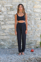 Iamlovein-Black Vira Shalwar-Pantolon-1-Milagron.com