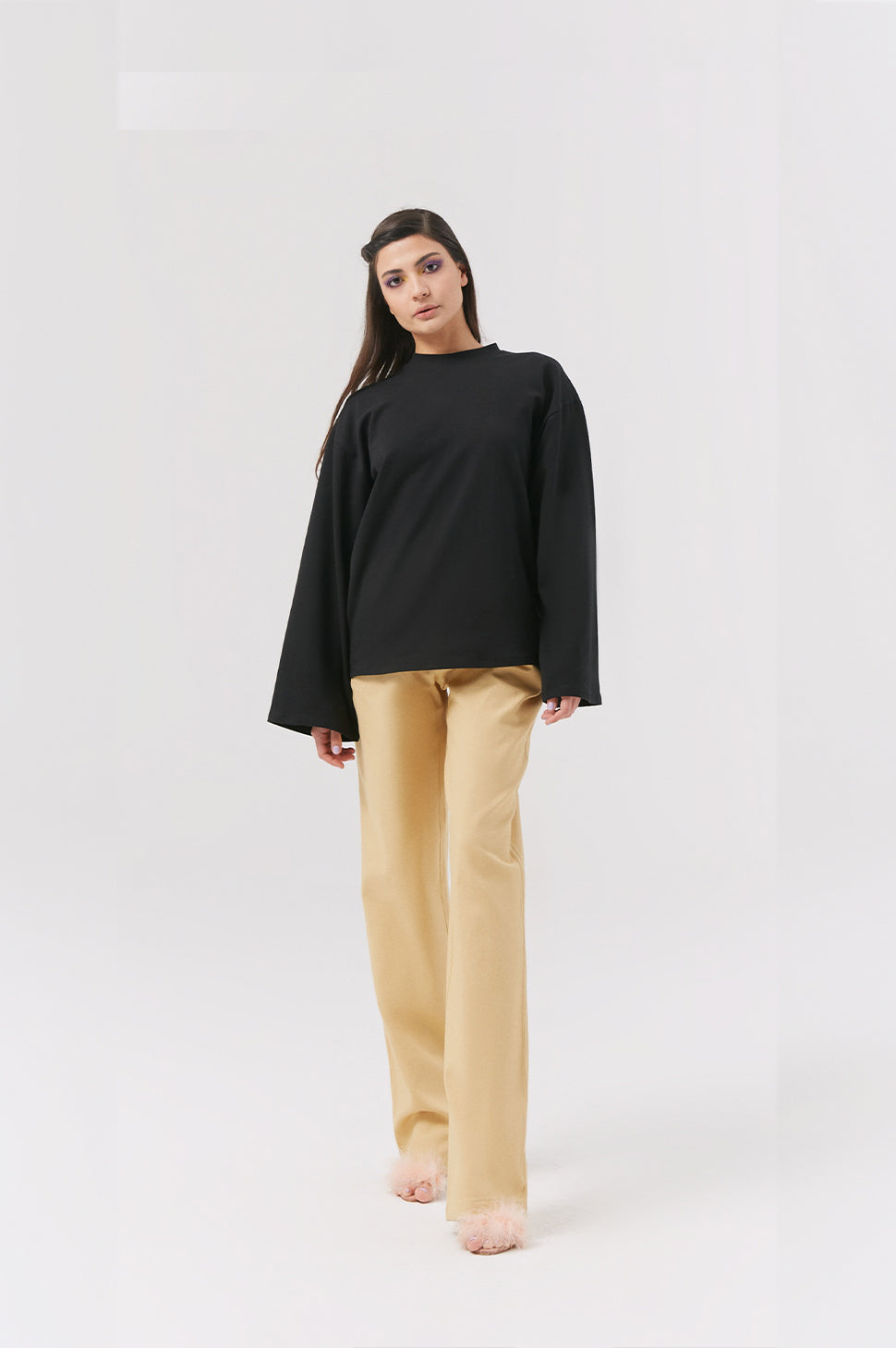 Iamlovein-Caramel Sundae Eco Comfort Trousers-Kumaş Pantolon-2-Milagron.com