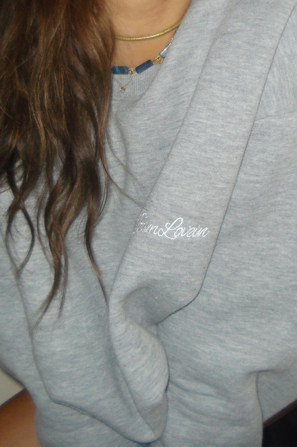 Iamlovein-Gray Marl Sweatshirt-Sweatshirts & Hoodies-2-Milagron.com