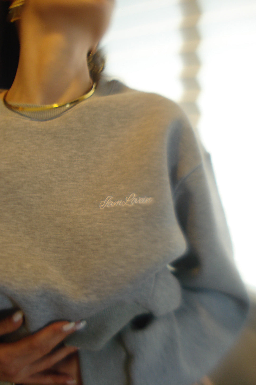 Iamlovein-Gray Marl Sweatshirt-Sweatshirts & Hoodies-5-Milagron.com