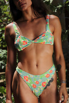 Iamlovein-Hawaii Green' Mum Bikini Top-Bikini Üstü-1-Milagron.com