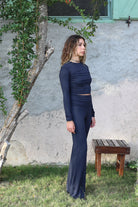 Iamlovein-Indigo' Ava Long Sleeve Top-Top-4-Milagron.com