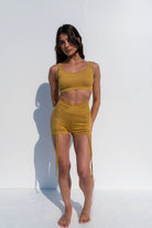 Iamlovein-Turmeric' Dune Shorts-Şort-1-Milagron.com