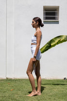 Iamlovein-White' Shirring Shorts-Şort-2-Milagron.com