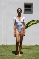 Iamlovein-White' Short Sleeve Call Me Bodysuit-Bodysuit-1-Milagron.com