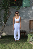 Iamlovein-White' Vijaya Shalwar-Pantolon-1-Milagron.com