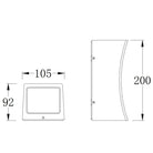 Slide Apli̇k Antrasi̇t Gri̇ Ø10,5X9,2Xh20 Cm Led 12W Ip65 3000K 70º