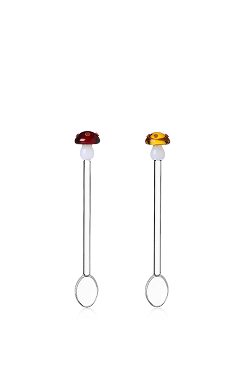 Ichendorf Milano-Alice No:1 Mantar Figürlü Cam Kaşık 2'li Set-Kaşık-1-Milagron.com