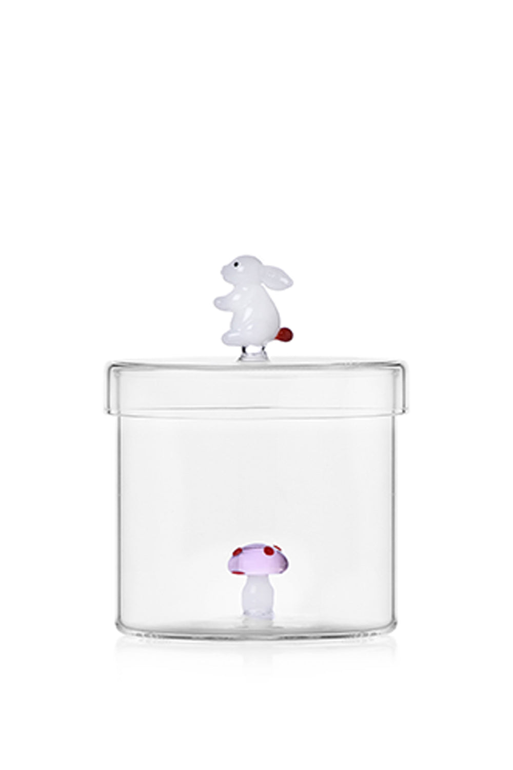 Ichendorf Milano-Alice Tavşan Ve Mantar Figürlü Cam Saklama Kabı-Saklama Kabı-1-Milagron.com