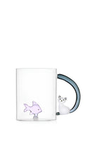 Ichendorf Milano-Balık Ve Kedi Figürlü Cam Kupa-Kupa Bardak-1-Milagron.com