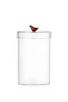 Ichendorf Milano-Birds Amber Kuş Figürlü Kapaklı Cam Saklama Kabı-Saklama Kabı-1-Milagron.com