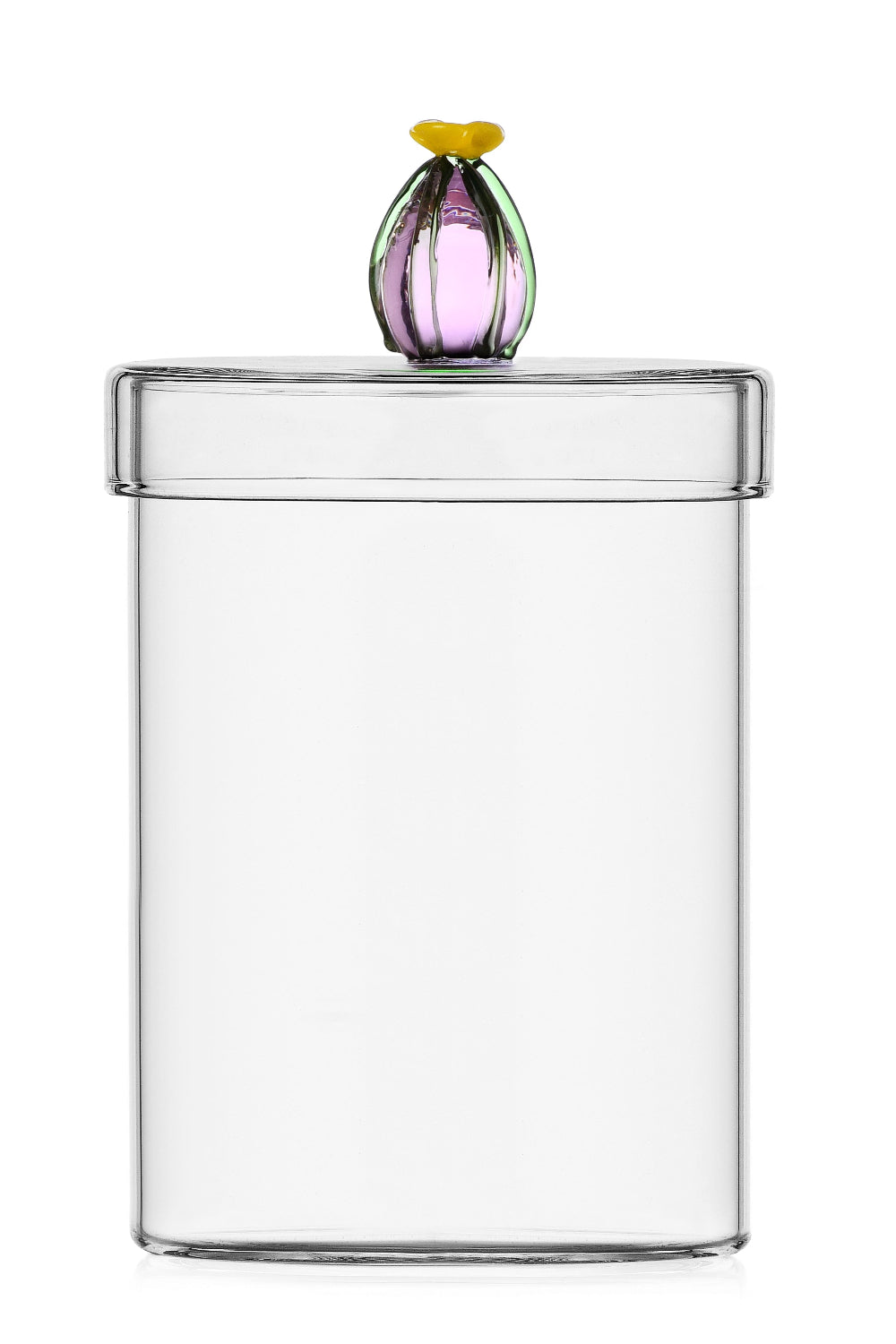Ichendorf Milano-Desert Plants Kaktüs Figürlü Pembe Çiçek Detaylı Cam Saklama Kabı 700ml-Saklama Kabı-1-Milagron.com