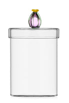 Ichendorf Milano-Desert Plants Kaktüs Figürlü Pembe Çiçek Detaylı Cam Saklama Kabı 700ml-Saklama Kabı-1-Milagron.com