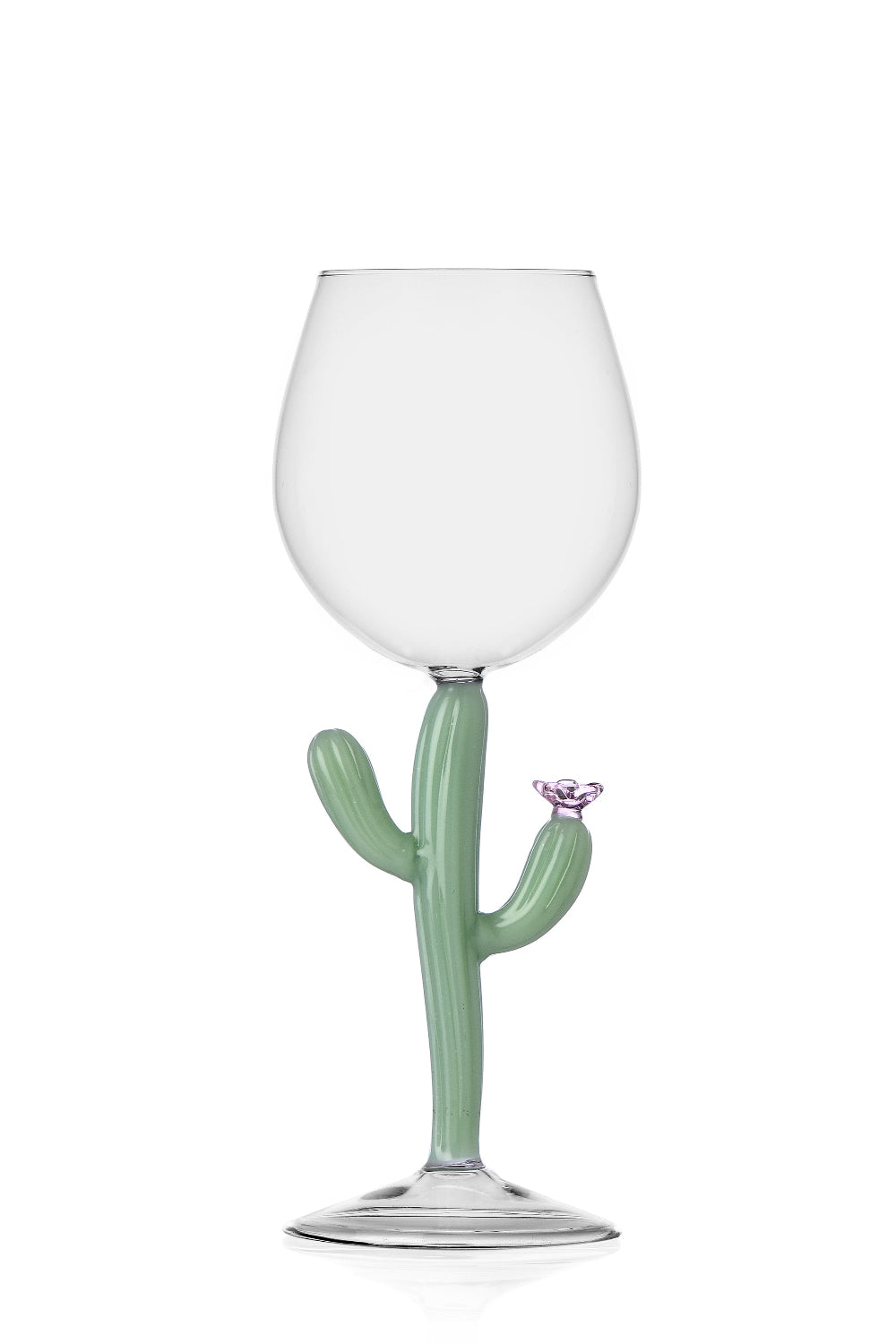 Ichendorf Milano-Desert Plants Mat Yeşil Kaktüs Gövdeli Borosilikat Cam Bardak-Kadeh-1-Milagron.com