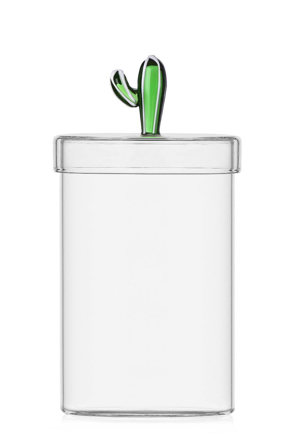 Ichendorf Milano-Desert Plants Yeşil Kaktüs Figürlü Cam Saklama Kabı 100ml-Saklama Kabı-1-Milagron.com