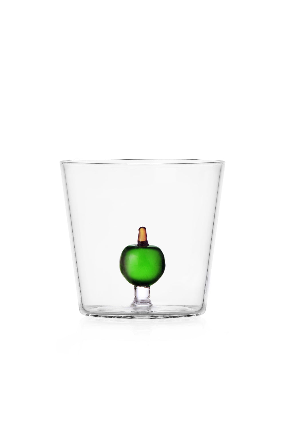 Ichendorf Milano-Fruits & Flowers Yeşil Elma Figürlü Cam Su Bardağı-Bardak-1-Milagron.com