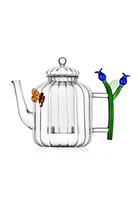 Ichendorf Milano-Kelebek Ve Çiçek Figürlü Cam Demlik-Çaydanlık-1-Milagron.com