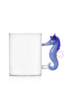 Ichendorf Milano-Marine Garden Pembe Yüzgeçli Mavi Denizatı Figürlü Cam Kupa-Kupa Bardak-1-Milagron.com