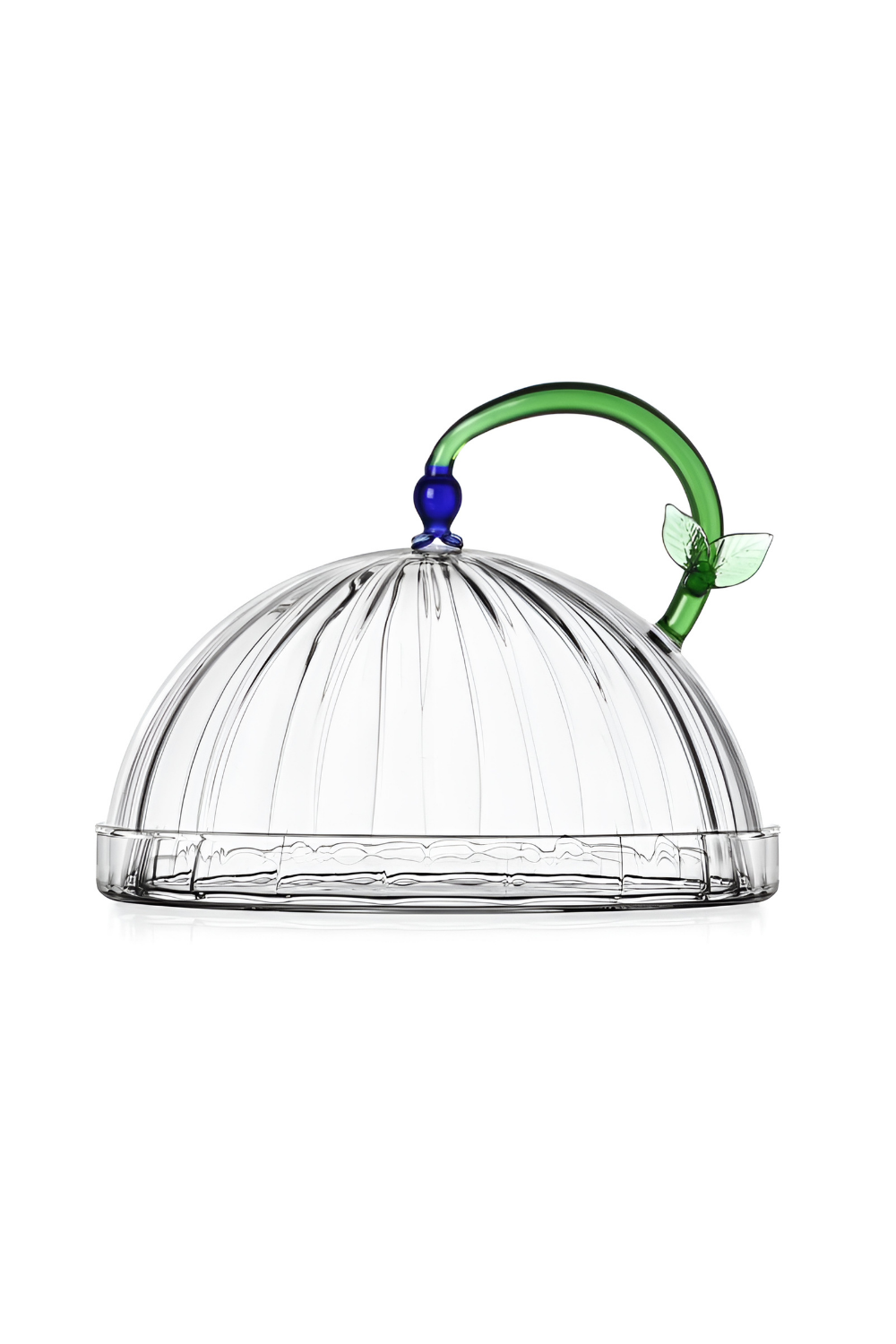 Ichendorf Milano-Mavi Çiçek Figürlü Cam Saklama Kabı-Saklama Kabı-1-Milagron.com