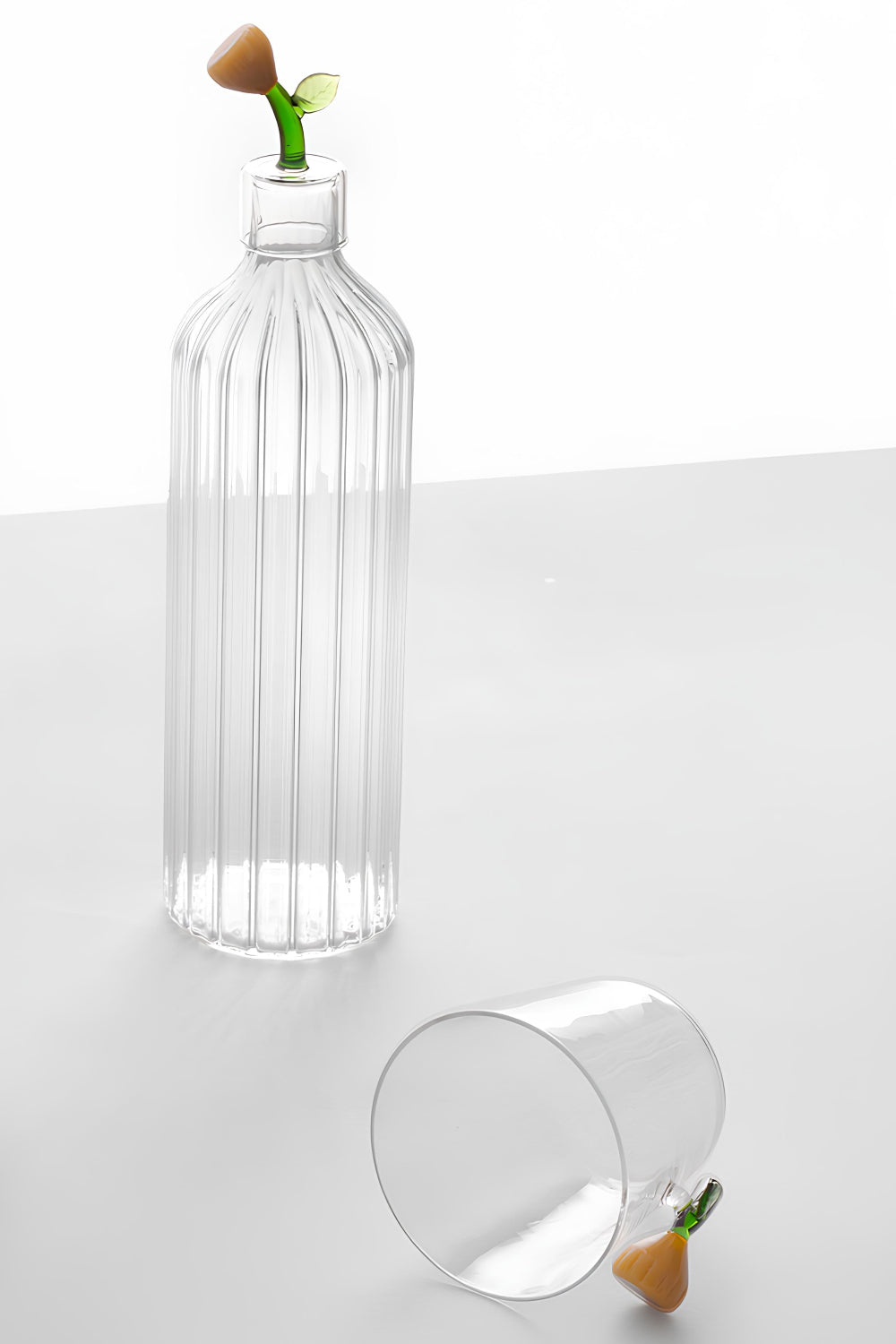 Ichendorf Milano-Mavi Çiçek Figürlü Cam Şişe-Şişe-2-Milagron.com