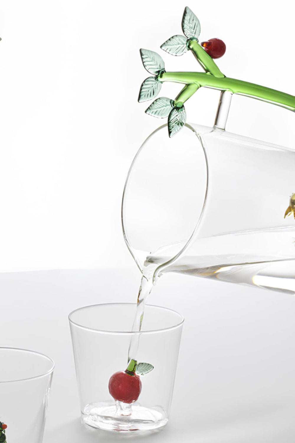 Ichendorf Milano-Red Apple Elma Figürlü Cam Su Bardağı-Bardak-2-Milagron.com