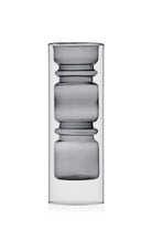 Ichendorf Milano-Rings Çift Duvarlı Füme Cam Vazo 28 Cm-Vazo-1-Milagron.com