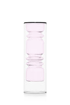Ichendorf Milano-Rings Çift Duvarlı Pembe Cam Vazo 30 Cm-Vazo-1-Milagron.com