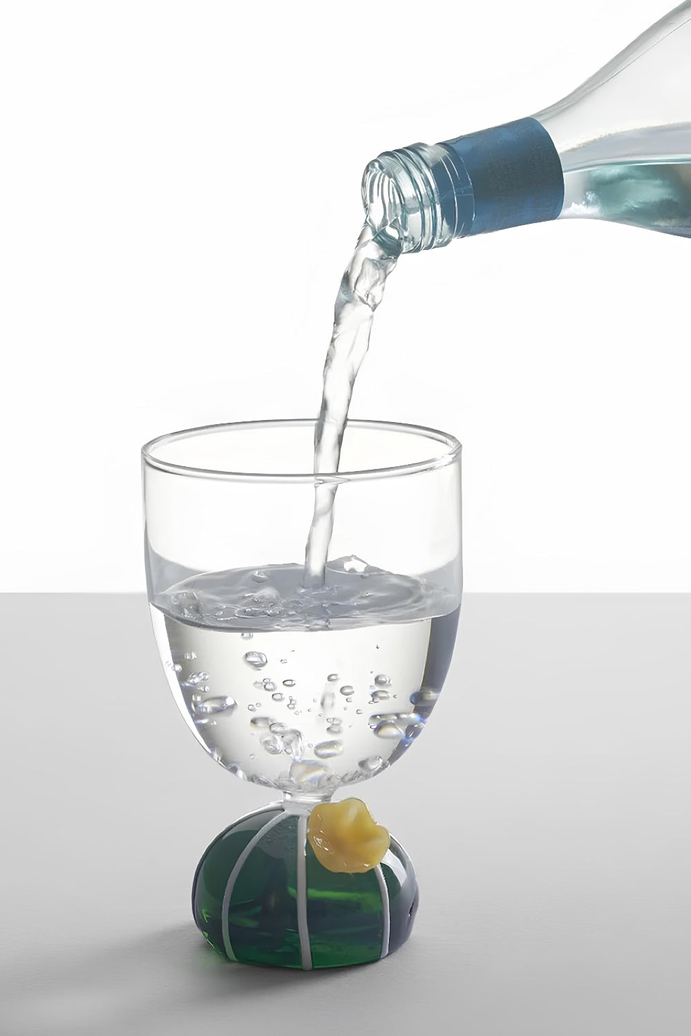 Ichendorf Milano-Sarı Çiçekli Kaktüs Tabanlı Cam Bardak-Bardak-2-Milagron.com