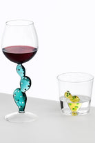 Ichendorf Milano-Turkuaz Kaktüs Gövdeli Cam Bardak-Kadeh-2-Milagron.com