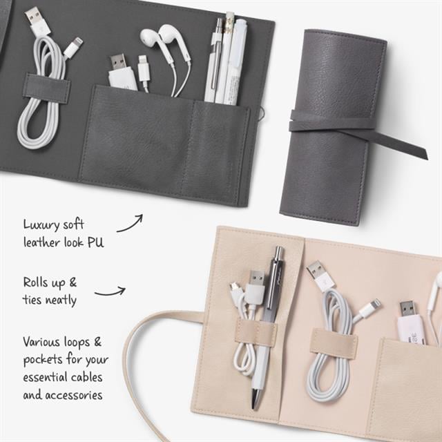 If-Bookaroo Travel Tech Tidy Kablo Düzenleyici Charcoal-Kablo Düzenleyici-3-Milagron.com