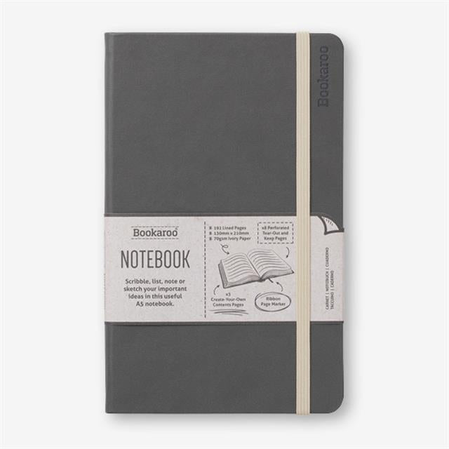 If-If Bookaroo A5 Journal çizgili Defter Charcoal-Defter-1-Milagron.com