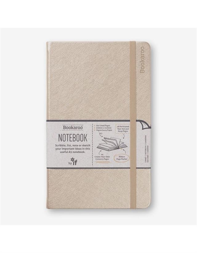 If-If Bookaroo A5 Journal çizgili Defter Gold-Defter-1-Milagron.com