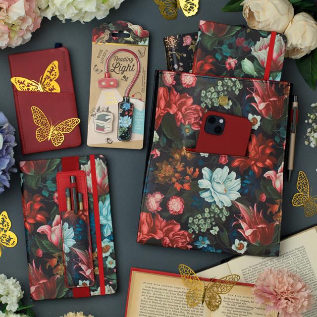If-If Bookaroo A5 Notebook Journal çizgili Defter Dark Floral-Çizgili-3-Milagron.com