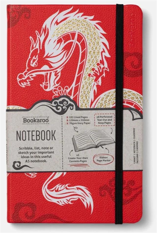 If-If Bookaroo A5 Notebook Journal çizgili Defter Warrior Dragon-Çizgili-1-Milagron.com