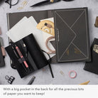 If-If Bookaroo Bigger Things Notebook Journal çizgili Defter Black-Defter-5-Milagron.com