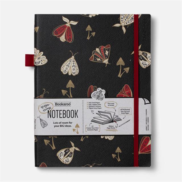 If-If Bookaroo Bigger Things Notebook Journal çizgili Defter Dark Moth-Çizgili-1-Milagron.com