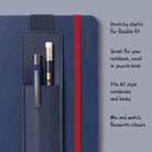 If-İf Bookaroo Pen Pouch Defter üstü Kalemlik Navy Lacivert-Kitap Ayracı-4-Milagron.com