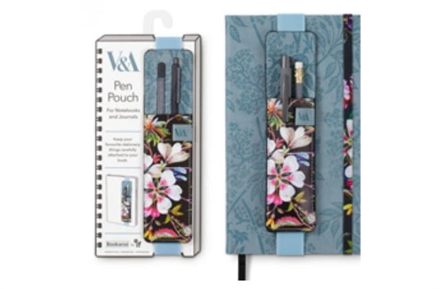 If-If Bookaroo Pen Pouch Siyah çiçekli Lastikli Kalemlik-Kitap Ayracı-2-Milagron.com