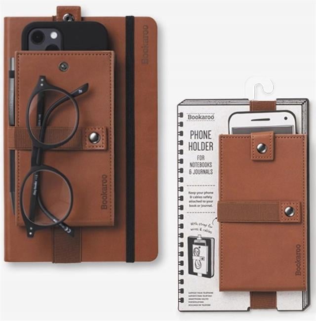 If-If Bookaroo Phone Holder Defter üstü Lastikli Telefon Tutucu Brown-Defter-1-Milagron.com