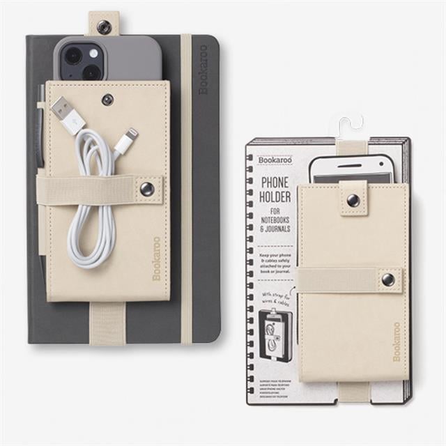 If-If Bookaroo Phone Holder Defter üstü Lastikli Telefon Tutucu Cream-Defter-1-Milagron.com