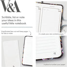 If-If Bookaroo Pocket (A6) Notebook Journal çizgili Defter Kilburn Black Floral-Defter-2-Milagron.com