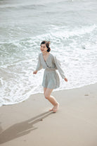 İkikız-Crinkle Çizgili Bluz-Top-5-Milagron.com