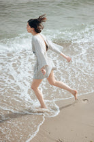 İkikız-Crinkle Çizgili Bluz-Top-6-Milagron.com