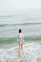 İkikız-Crinkle Çizgili Şort-Şort-3-Milagron.com