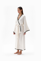 İkikız-Crinkle Gri Baskılı Kimono-Kimono-1-Milagron.com