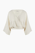 İkikız-Crinkle Linen Bağlamalı Üst-Top-1-Milagron.com