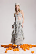 İkikız-Gri Ekose Etek-Etek-4-Milagron.com