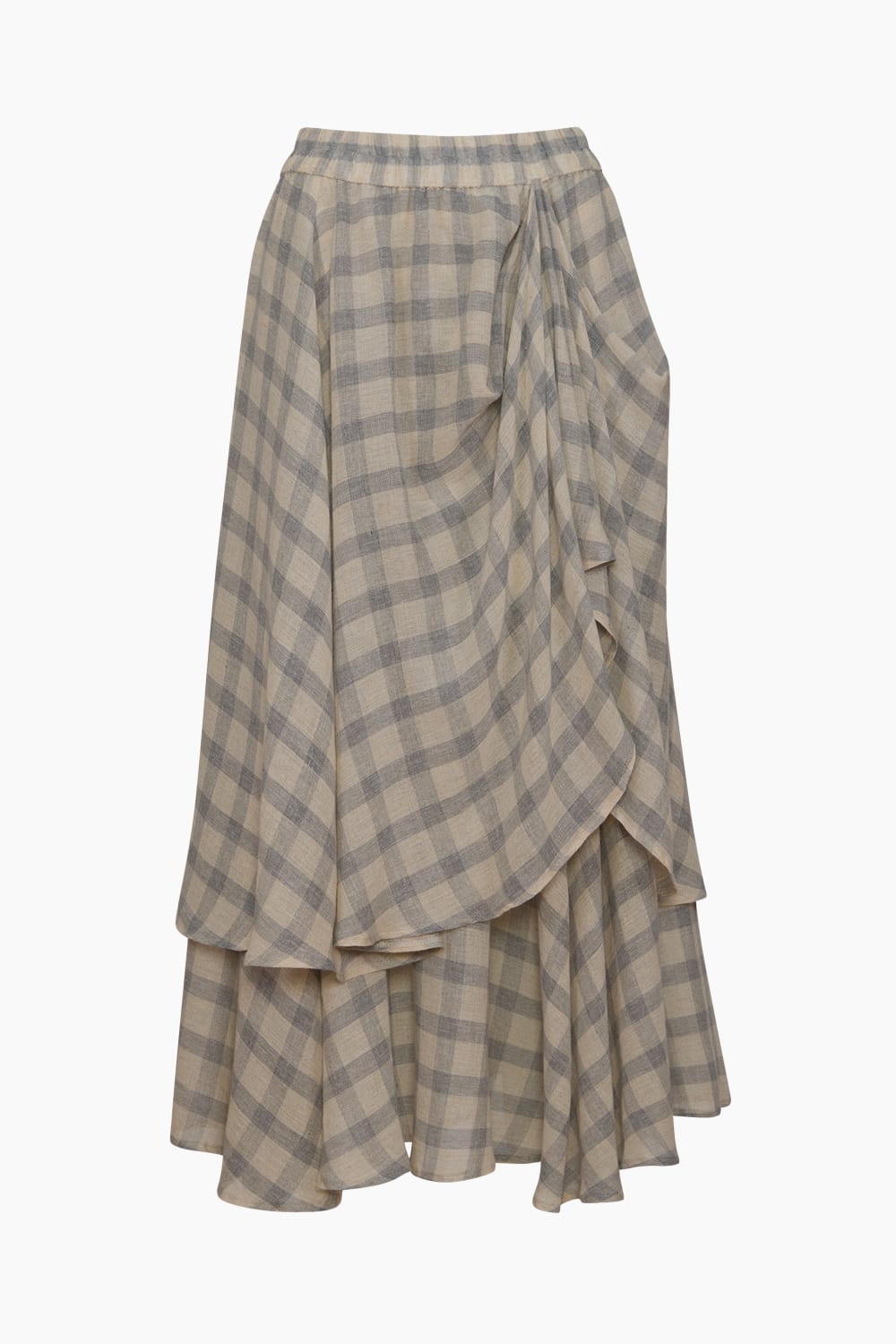 İkikız-Gri Ekose Etek-Etek-5-Milagron.com