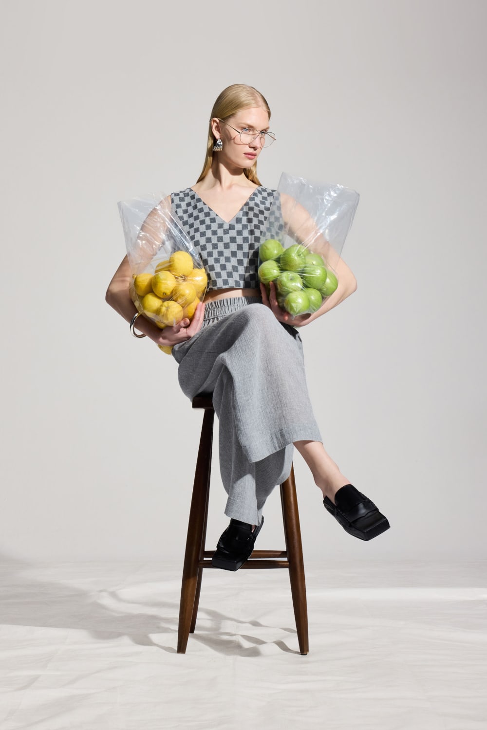 İkikız-Gri Keten Pantolon-Pantolon-3-Milagron.com